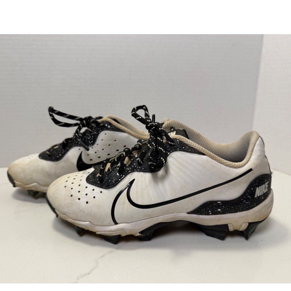Nike Hyperdiamond 4 Keystone Baseball Softball Cleats White Black 2.5Y